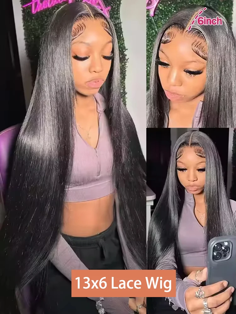 30 40 inch menselijk haar pruiken HD kant frontale pruik bot recht transparant Braziliaans ruwe kant voorkant met babyhaar voor zwarte vrouwen