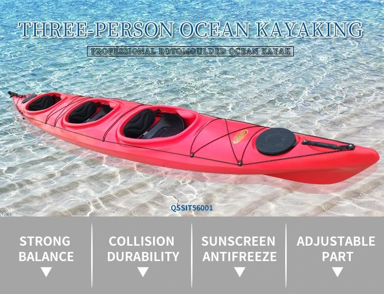 

3-Person Sit-In Kayak, Professional Sea Travel Boat with Pedal & Rudder 2025