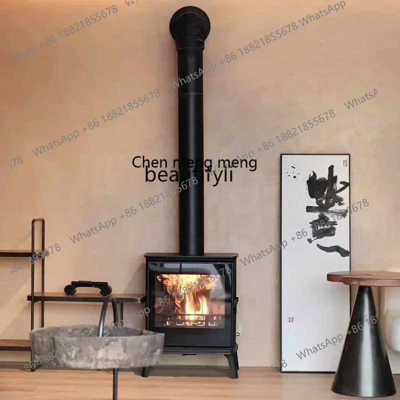 B7304 Real fire fireplace, wood-burning villa homestay indoor wood-burning cast iron heating stove