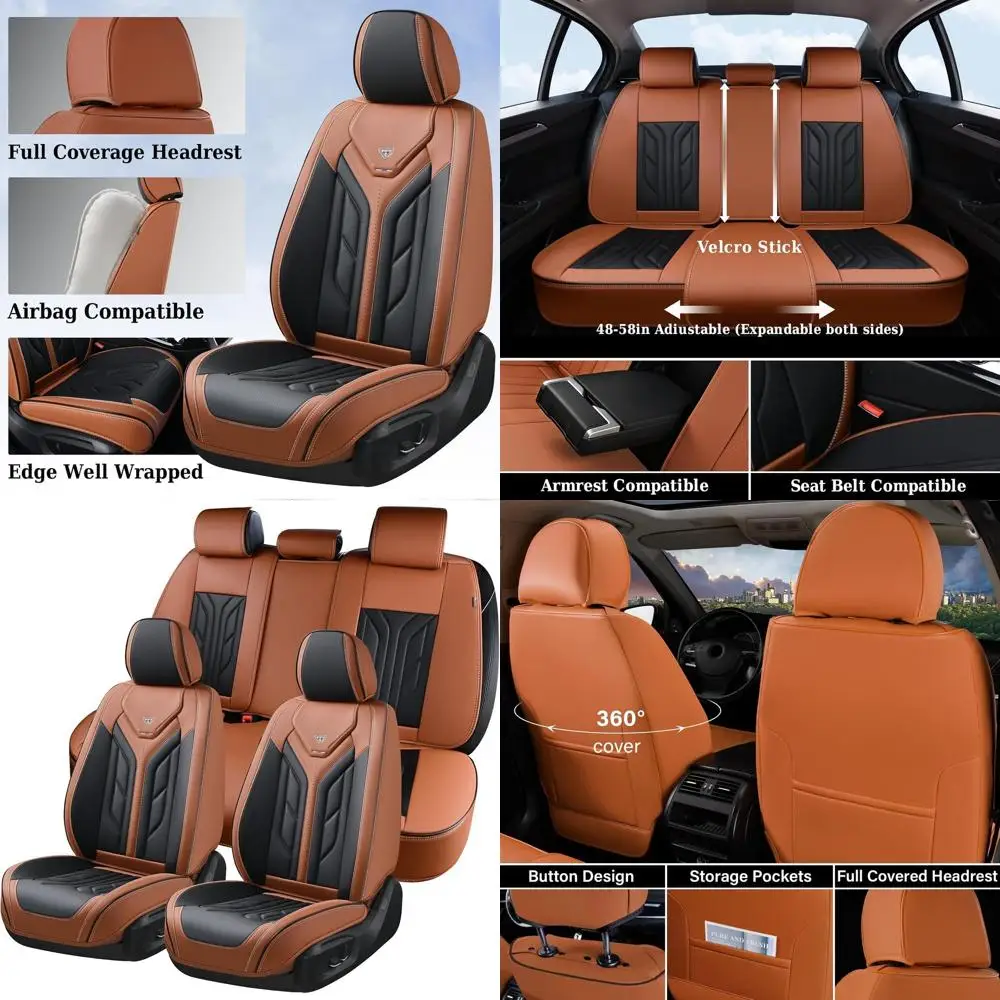 

Чехлы на сиденья, Полный комплект чехлов на автомобильные сиденья, Кожаные чехлы на сиденья для автомобилей, Автомобильные чехлы на сиденья Защита автомобильных сидений Автомобильные аксессуары F