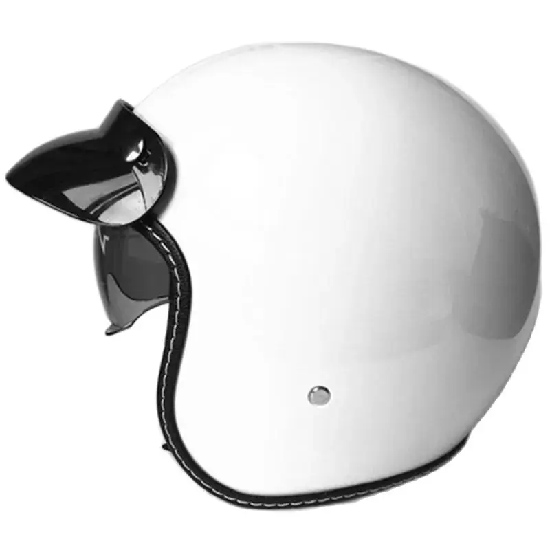 New Arrival Gloss White  Open Face Motorcycle Helmet 3/4 Motorbike Helmet 9 Color Available Unisex Helmet