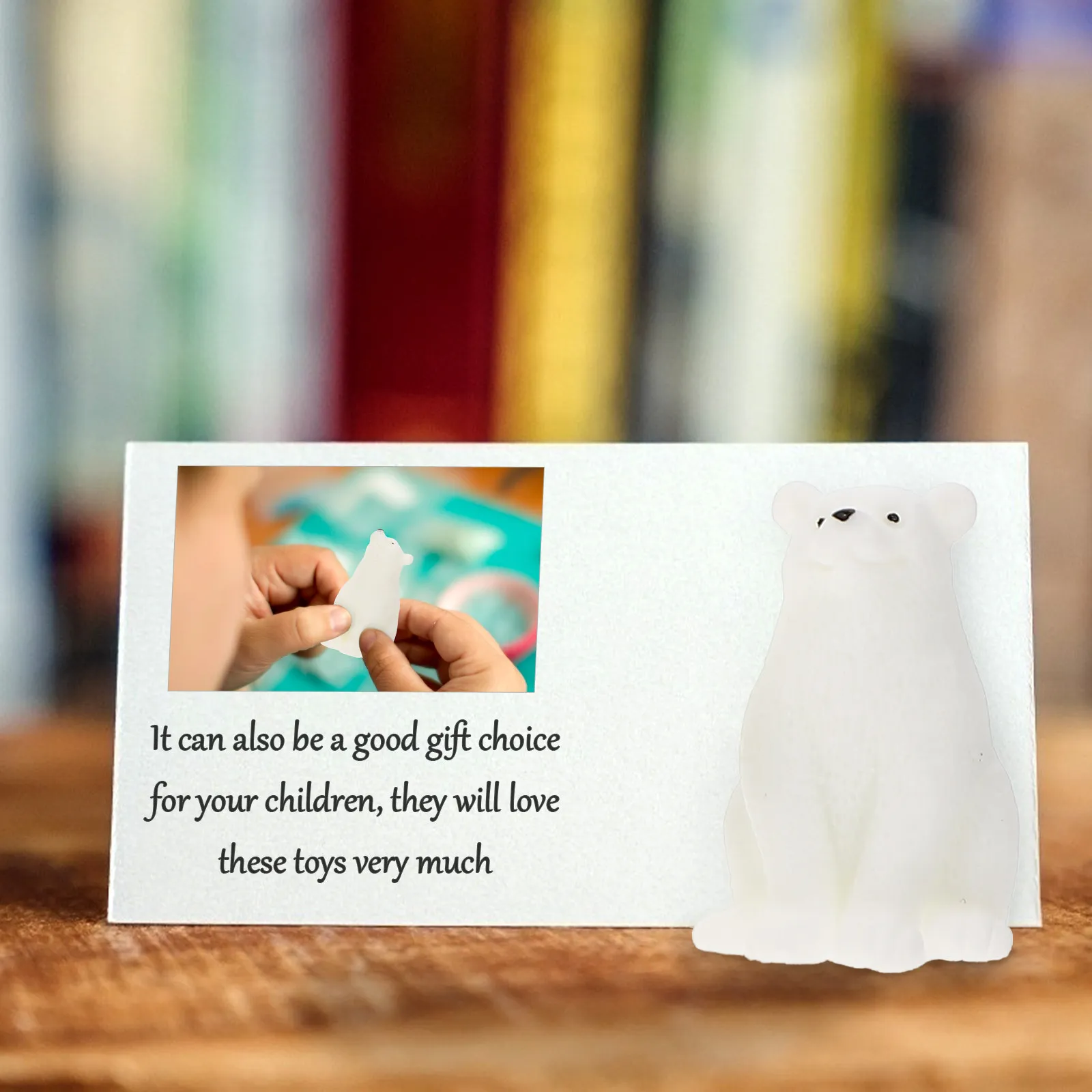 

4Pcs Animals Simulation Resin Polar Bear Decoration Micro Landscape Home Office Cafe Ornament Educational Adornment