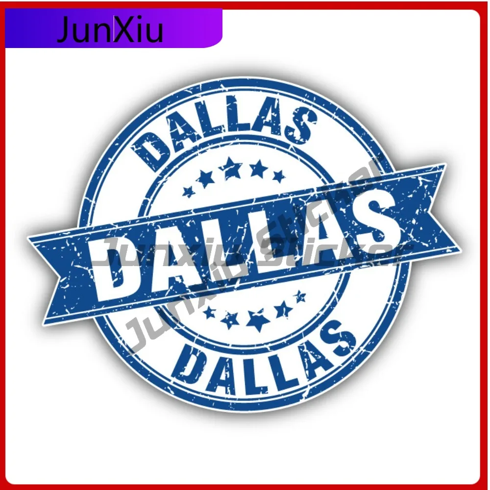 

Dallas Creative Sticker Travel Stamp Car Decal Bumper Stickers Anime Style Wall Use For Car Bumper Car Accessories UV Resista