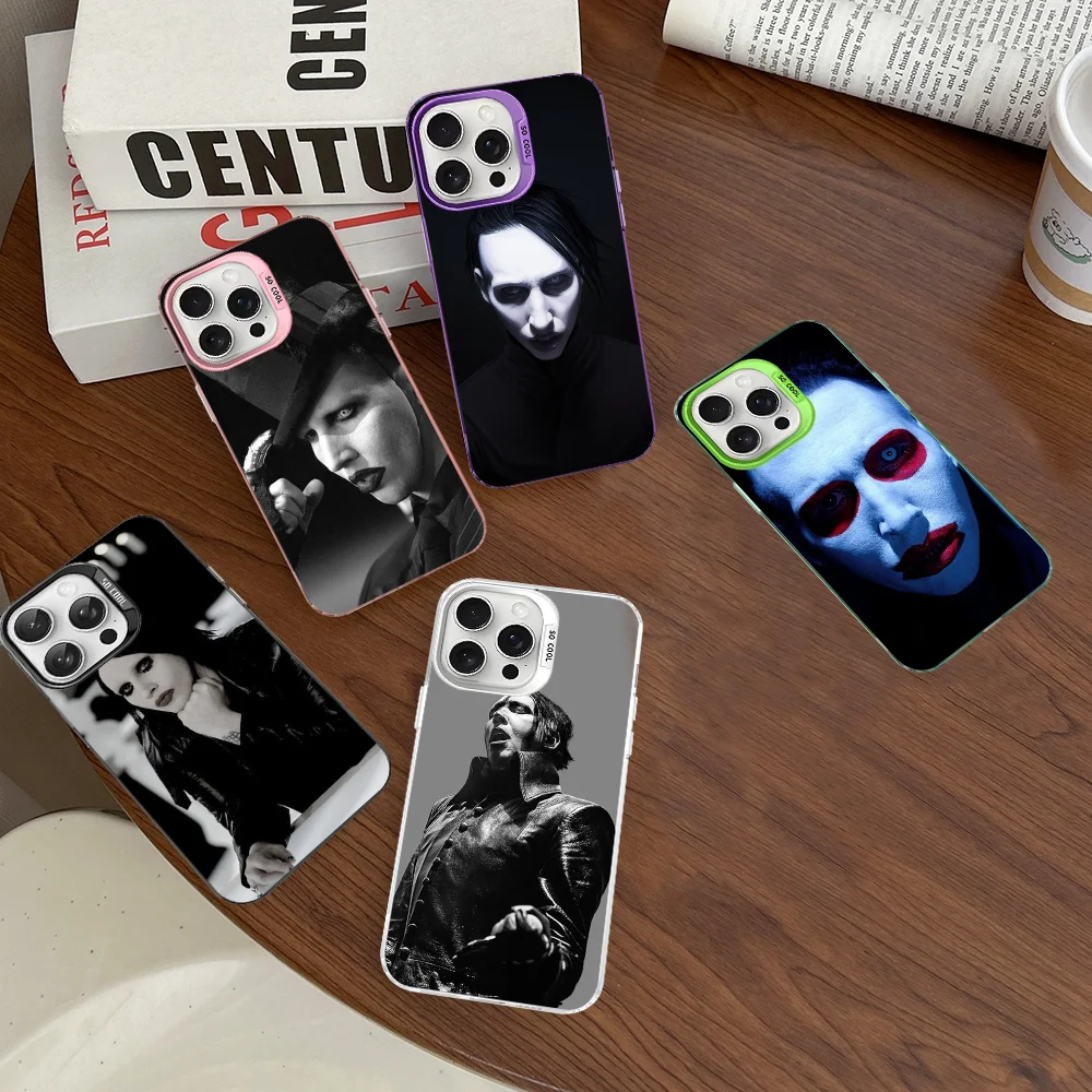 

Marilyn Manson Phone Case For IPhone 16 15 14 13 12 11 Pro Max X XR XSMAX 8 7 Plus Matte Shockproof Back Cover