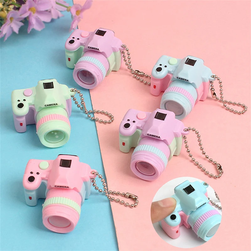 1Pc Dollhouse Mininature Cartoon Camera Dolls Fashion Accessories Mini Key Chain Car Backpack Pendant Portable Camera Toys