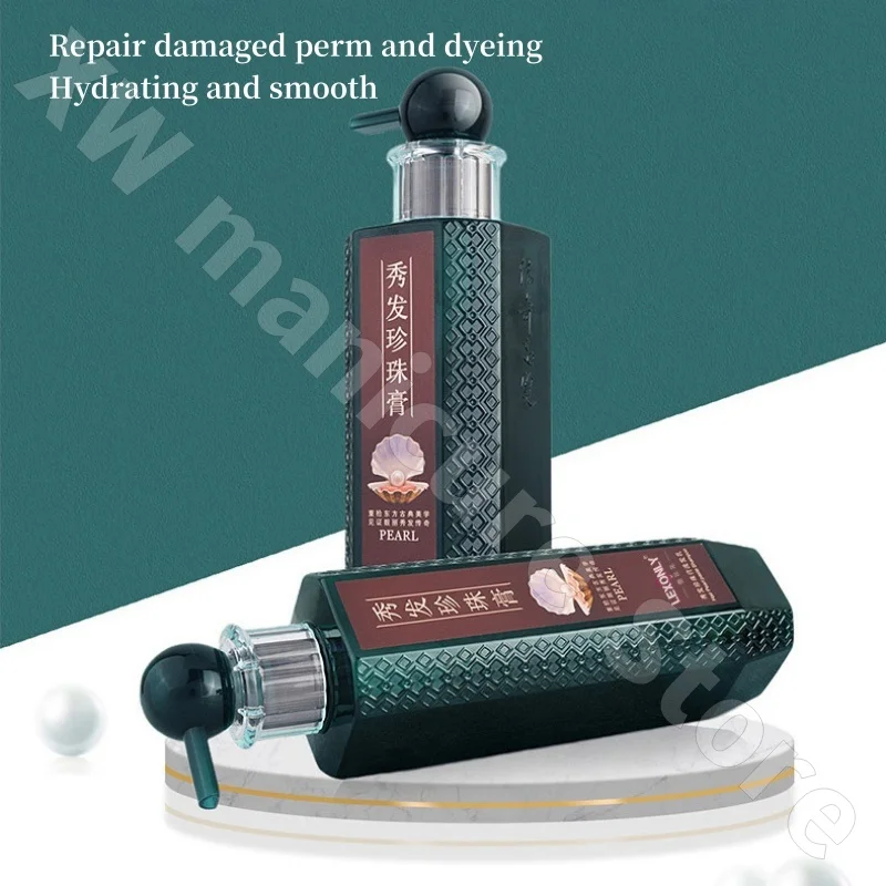 Hair Pearl Cream Nourishing Repair Hair Mask Improves Frizz Nourish Repair Damaged Hair Refreshing Anti-itch Shampoo 500ml