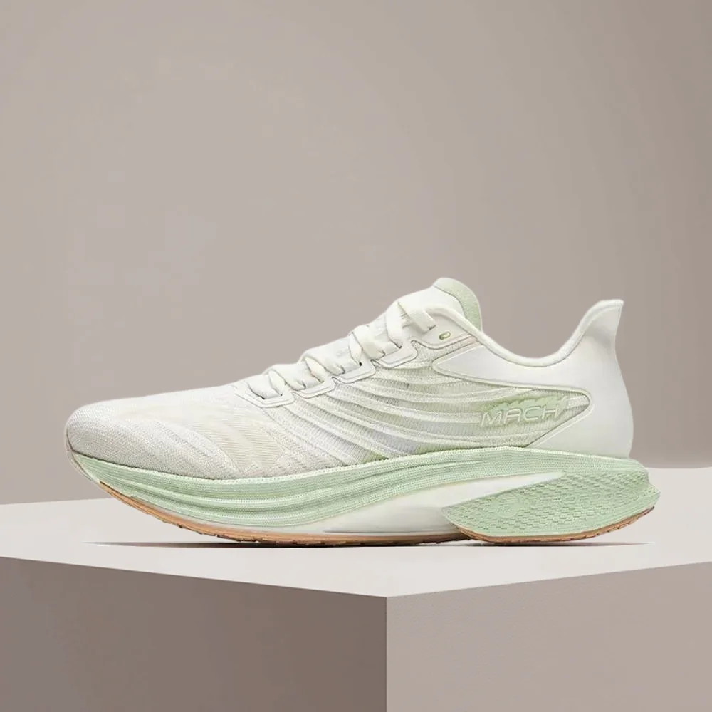Anta Mach 4.0 Women's Nitro Performance Training Running Shoes  Stylish & Versatile, White/Green 122415583-6