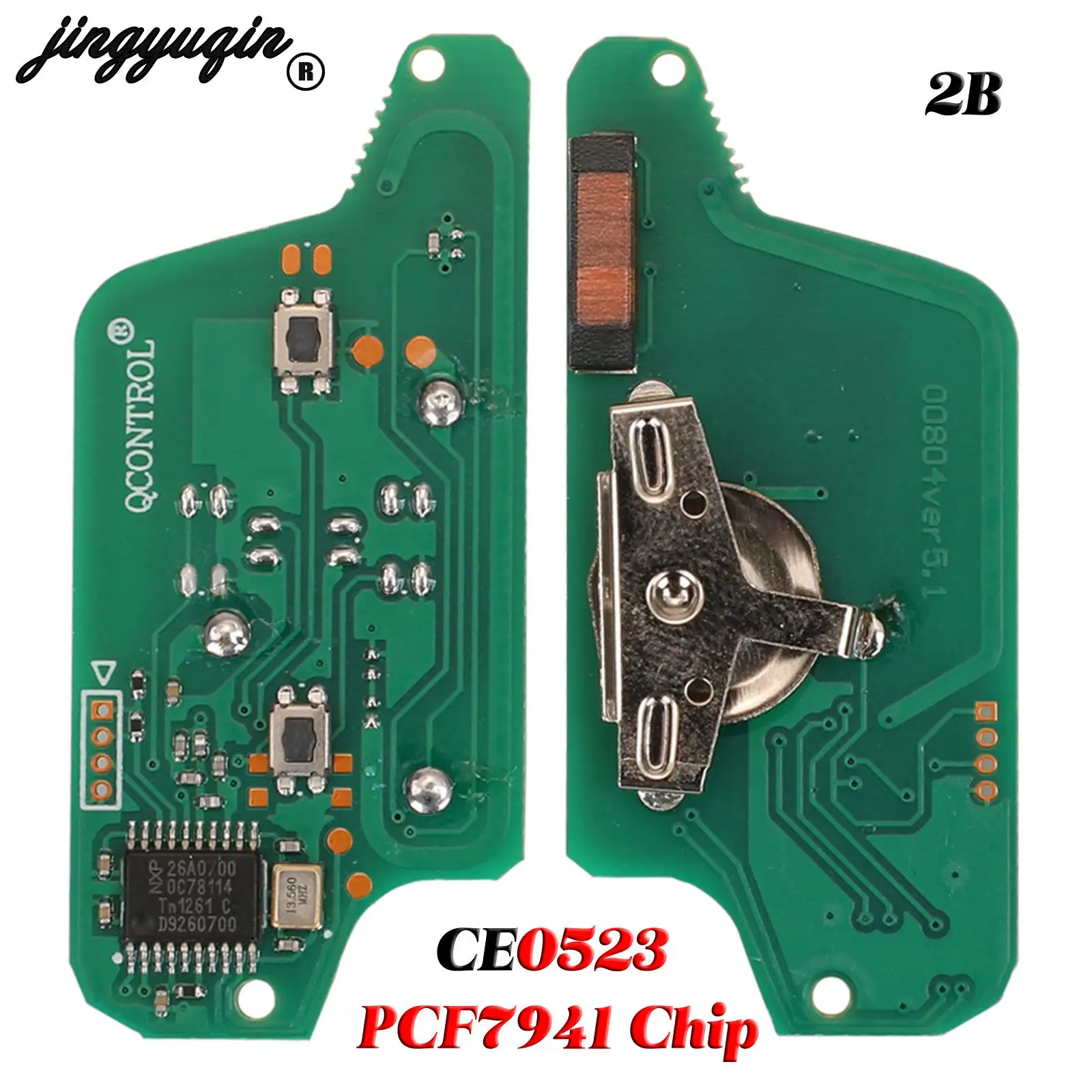 jingyuqin 2/3 Buttons For Peugeot 407 407 307 308 607 Citroen C2 C3 C4 C5 ASK/FSK Remote Key Circuit Board CE0523/36 pcf7941/61