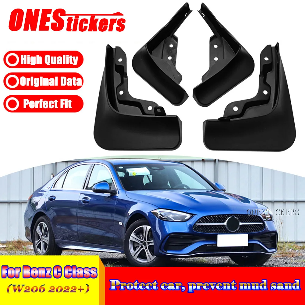

For Mercedes Benz C Class W206 C200 220 260 300 AMG 2022-2026 Car Accessories Front Rear Fender Mudguards Liner Mudflaps Splash