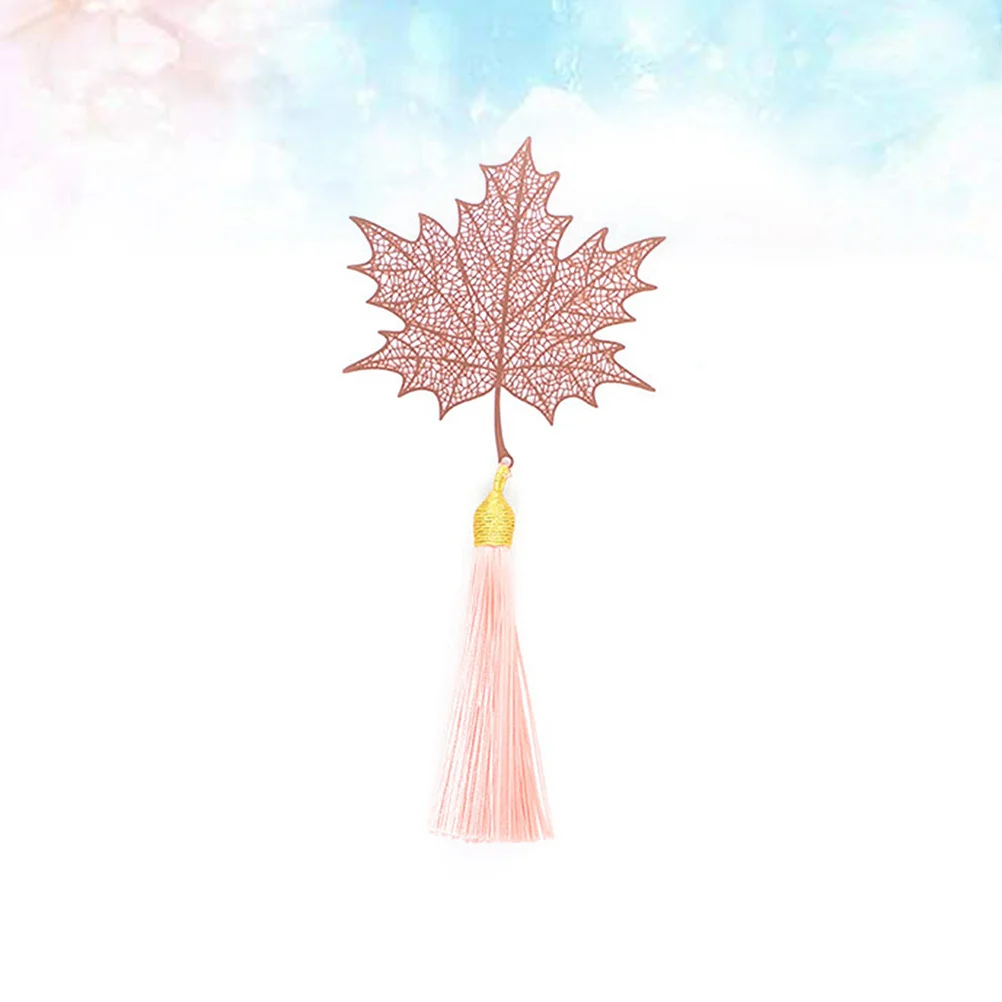 

2pcs Metal Bookmarks Creative Hollow Leaf Design Tassel Literary Bookmark For Readers Writers Students Graduates Gift