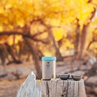 Keith 450ml Double Wall Titanium Drinking Mug With Tea Infuser Camping Hiking Tea Coffee Maker Titanium Strainer