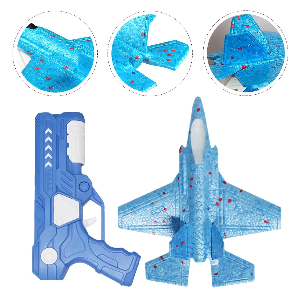 

1Set Shooting Game Kids Catapult Airplane Foams Light Impact Resistant Outdoor Gift Outdoor Toys Airplane Toy