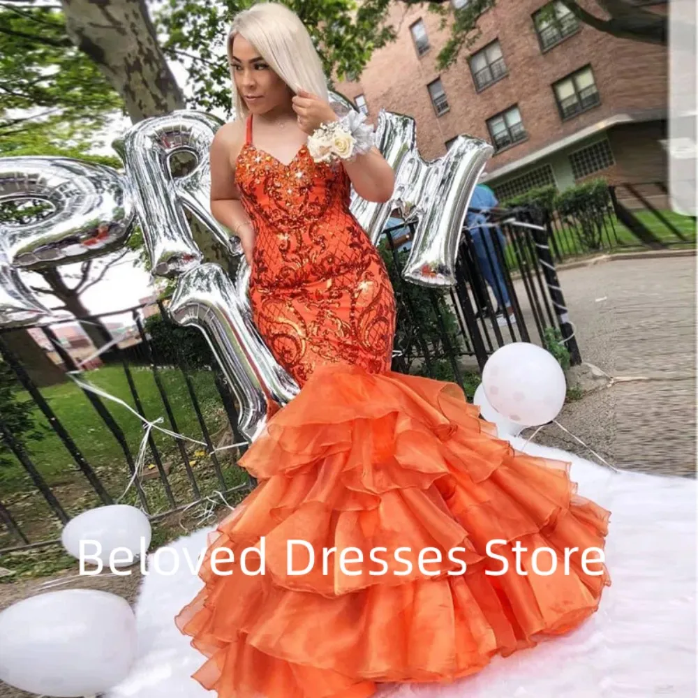 2024 Sexy and Elegant Mermaid Ball Dress 2023 Arabic V-neck Beaded Evening Dress Sleeveless Women's Party Dress Second Robe