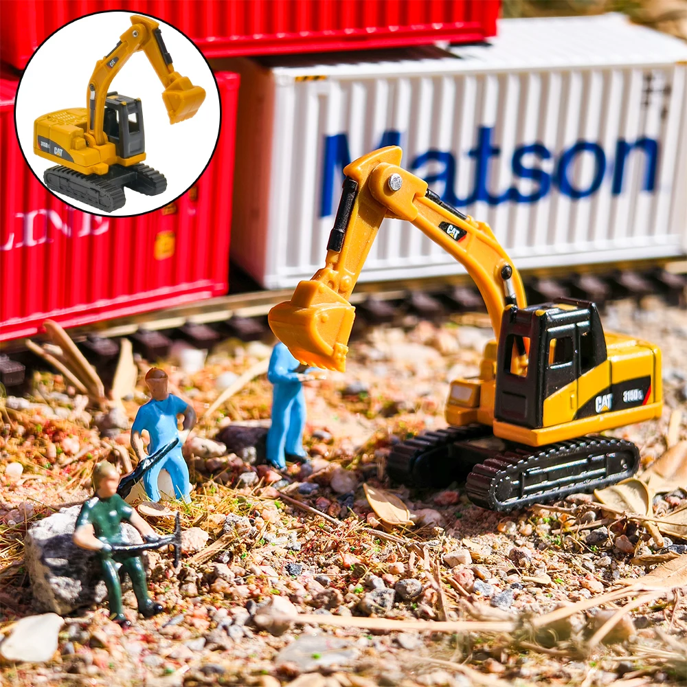 

High Quality 1:160 N Scale Mini Construction Vehicles Toys Model Excavator Engineering Truck For Railroad Train Collection Gift