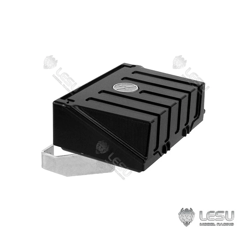 RC 1/14 LESU Metall-Batteriekasten Lufttank für Tamiya Hydraulikbagger, Lader, Muldenkipper, für MAN VOLVO Anhänger Kipper DIY-Teile – Detail 4