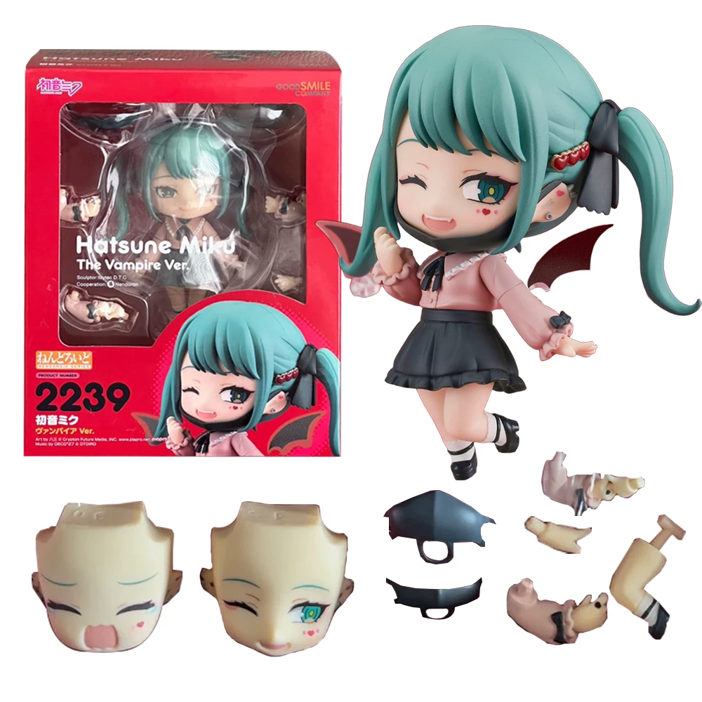 10CM อะนิเมะรูปฮัตสึเนะ มิคุ # 2239 แวมไพร์ Ver Action Figure PVC OB11 มาพร้อมกับขาตั้งทดแทนของเล่นของขวัญ