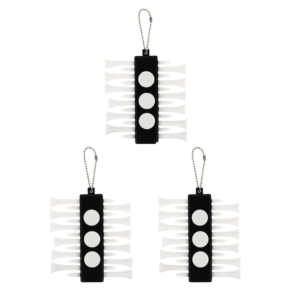 

Набор из 3 универсальных пластиковых держателей для гольф-ти, портативные профессиональные подставки для ти, стабильные и легкие, для мячей для гольфа, аксессуары для гольфа