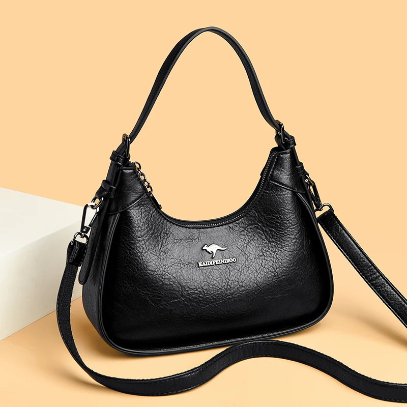 Genuine Brand Luxury Shoulder Tote Hand Bags for Women 2026 Designer Top Quality Soft PU Leather Ladies Commuting Messenger Bags