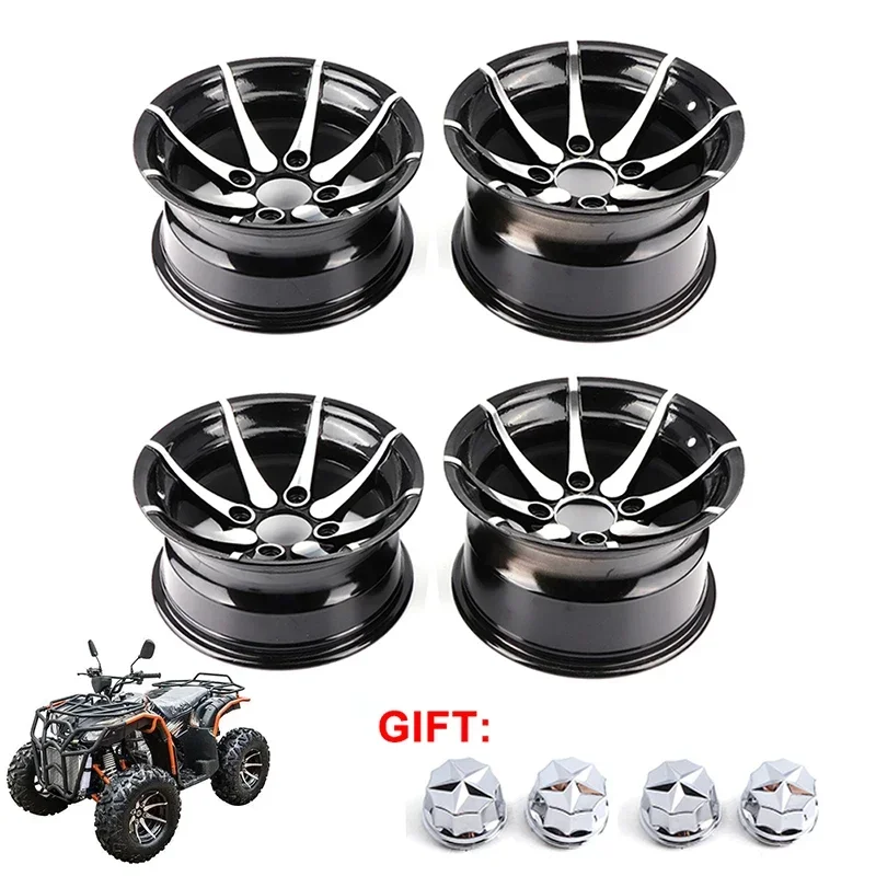 4 Pcs 12 inch Front /Rear Wheel Hub Aluminum Alloy Rim For 150cc200cc 250cc 300cc ATV Go kart UTV Buggy Golf Cart Quad Bike Part