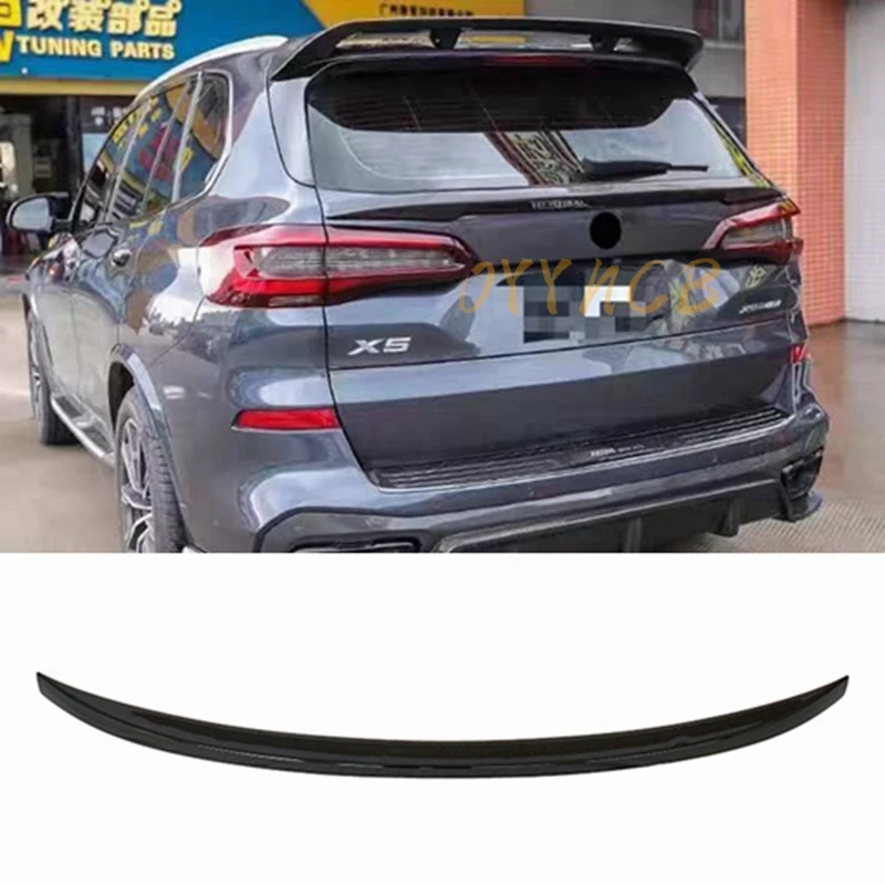 

Rear Trunk Spoiler For BMW X5 G05 2019 -2023 Carbon fiber/Glossy Black rear door mid-wing lip