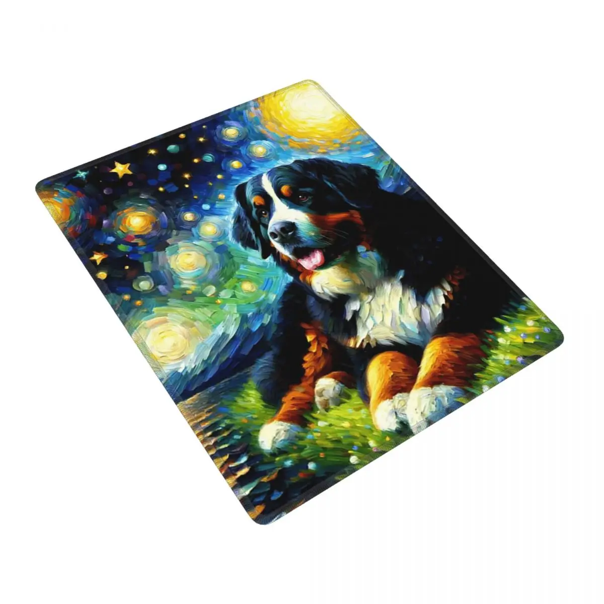 Starry Night Bernese Mountain Dog Van Gogh Lover Mouse Pad Gamer PC Laptop Mats Keyboard Computer Gaming Accessories Desk Mat