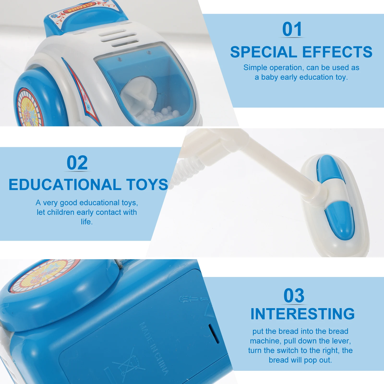 

Mini Vacuum Cleaner Premium Plastic Safe Lightweight Kids Educational Toy Cultivate Skills Perfect Gift Simulated Home