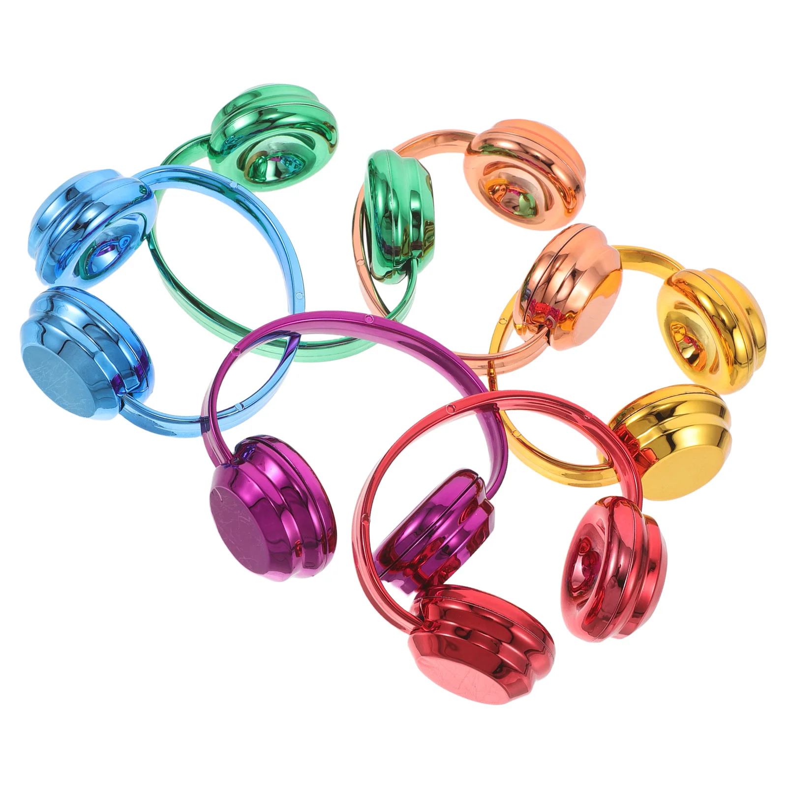 

6 шт. миниатюрные наушники с высокой имитацией цветной гарнитуры для 17 см, аксессуары для наряда, украшение для кукольного домика, костюм, гарнитура