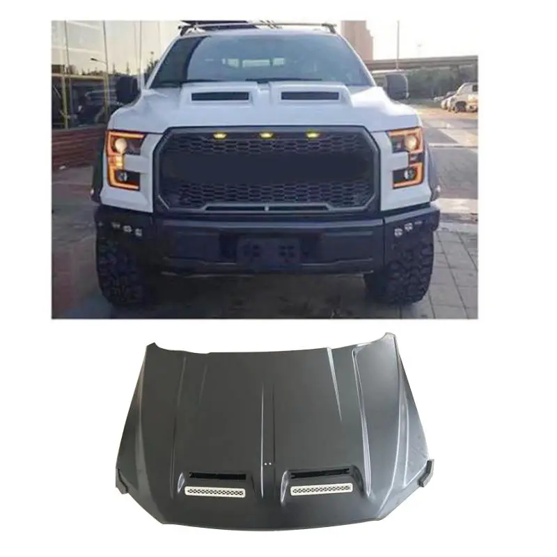 Kap Mesin Baja Berkualitas Tinggi untuk F150 Raptor 2015-2020 Suku Cadang Bodi Mobil Kap Mesin Bonne