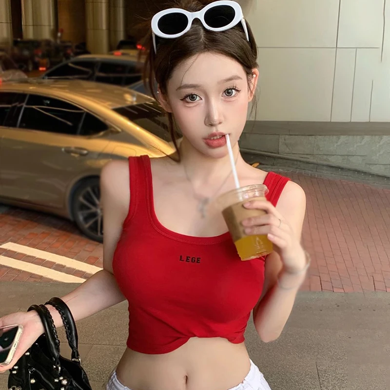 2023 Summer Fashion Women Sexy Slim Tops O-neck Sleeveless Ladies Good Quality Tank Tops Streetwear 4 Colors