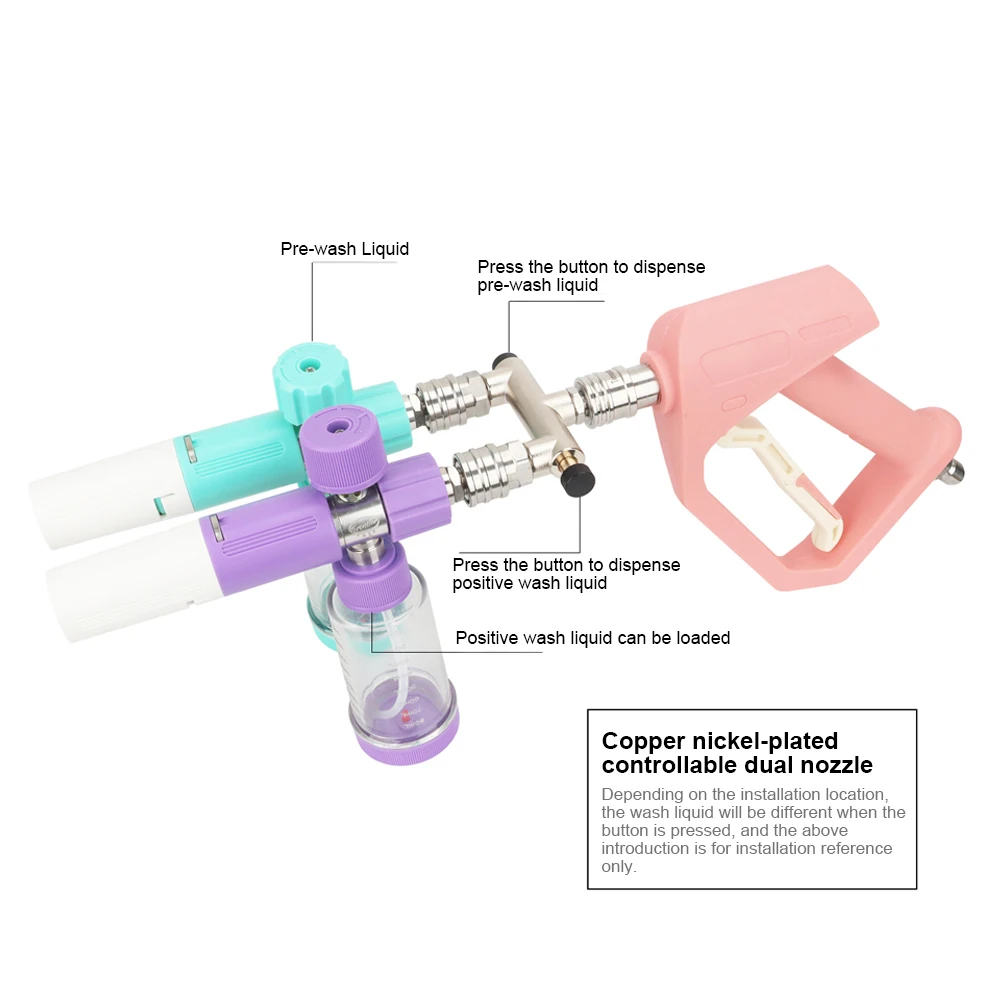 Pressure Washer Nozzle Tips 1/4 Inch Quick Connect Pressure Washer Dual Nozzle Power Washer Nozzle Tip Car Cleaning Tools