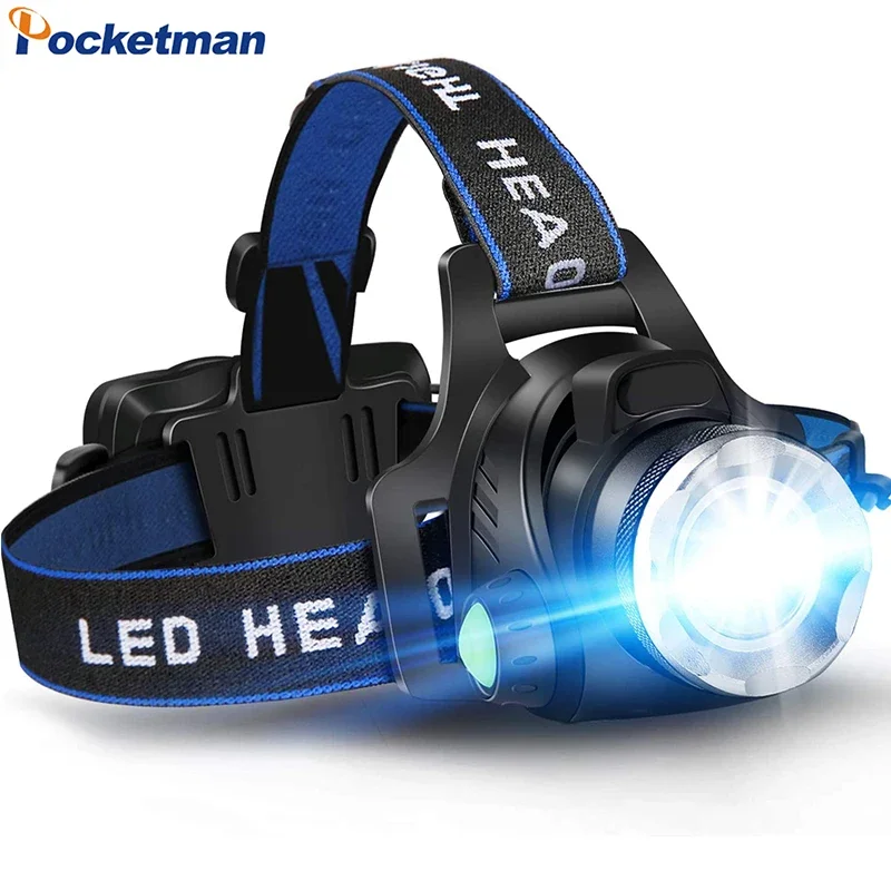 Powerful LED Headlamp USB DC Charging Headlight Waterproof Head Lamp Use 18650 Battery Zoomable Head Light for Camping