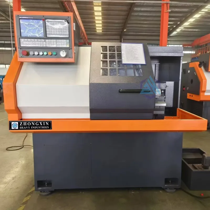 3 Ejes Alta Precision Ck6130 Pequena Maquina De Torno Cnc Nariz Plana Redonda Tubo