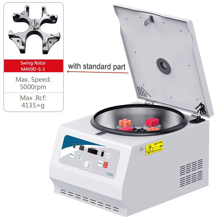 JQ-400D Real-time monitoring LED display Air cooling bench lower speed centrifuge with Horizontal rotor