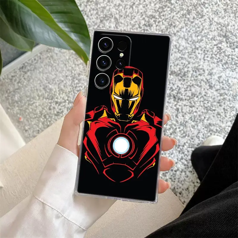 حافظة لهاتف سامسونج جالاكسي S25 S24 S23 Ultra S20 S21 FE S22 Plus A56 A55 A36 A26 5G من Marvels Ironman