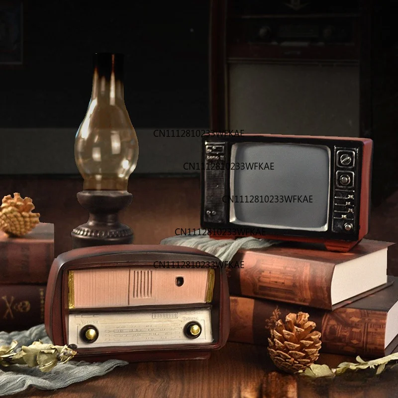 Vintage Vintage Radio Nostalgic Old Objects Ornaments Home Products Living Room Coffee Shop Art Deco Statuettes