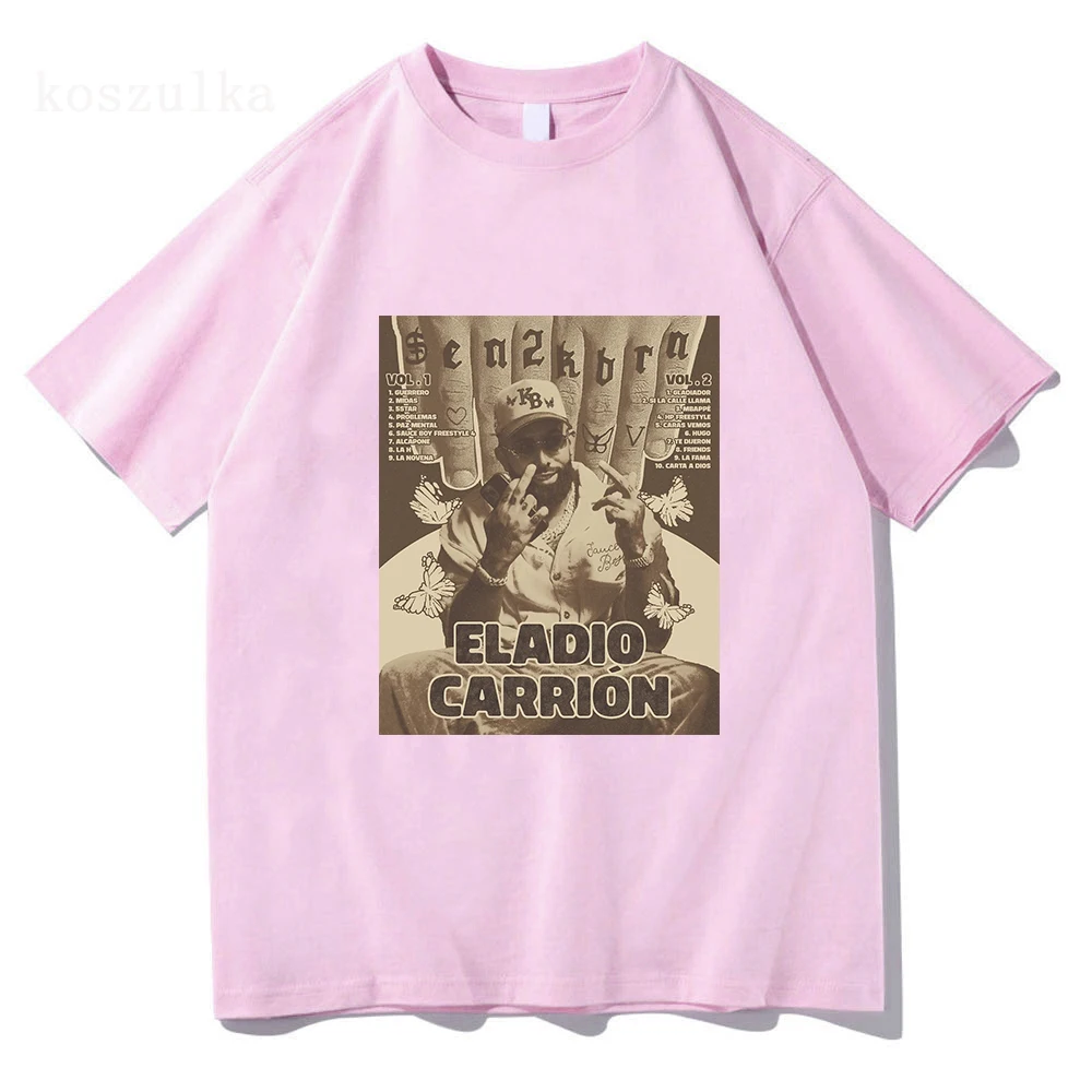 

DON KBRN 2025 New Album T-shirt Eladio Carrión Singer Graphic Tshirts Short Sleeve O-neck Male T Shirt Print Tees Unisex Men Tee