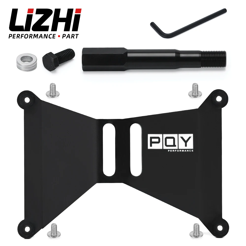 LIZHI - Aluminum PQY Dual Position Front License Plate Holder Relocator Kit FOR Subaru 2015-17 WRX/STi LZ-LPF41