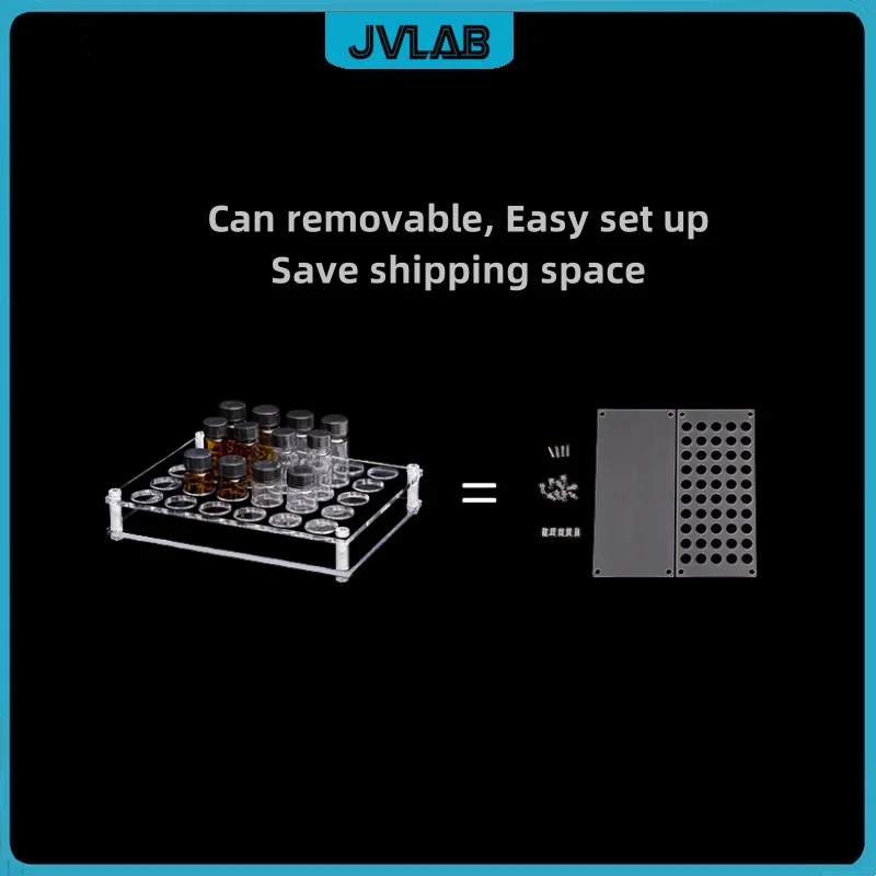 رف زجاج شبكي للقارورة اللونية ، 1.5 مللي ، وضع زجاج شبكي ، 50 قارورة عينة تحليلية ، فتحة 12.5 مللي متر #6