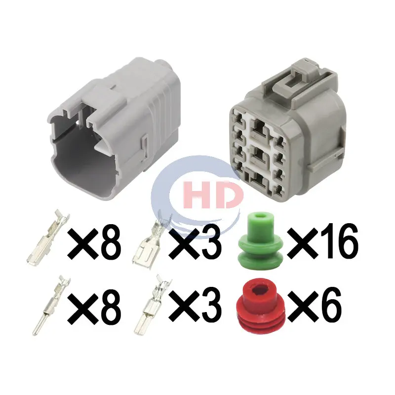 

1-20 sets 11pin Waterproof Sealed Composite Socket 6188-0221 6189-0376