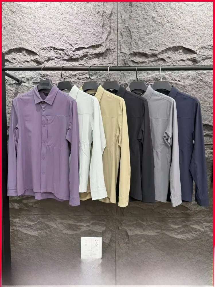

Spring Commuter Series 3D Tailored Long Sleeve Casual Shirt for Men Outdoor Versatile Collared Trendy Breathable Moisture Wic...
