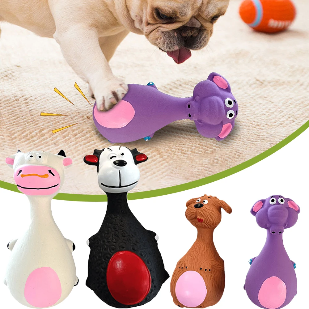 Dogs Durable Chew Toy Cartoon Sound-Producing Toy Indestructible Aggressive Chewing Toy Squeaky Football Toy Training Dental Toy