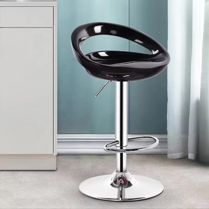Modern simple bar stools with adjustable high legs and backrest heights