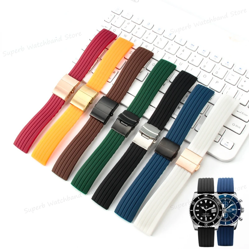 Correa de reloj de silicona de liberación rápida, correa de 20mm, 22mm y 24mm para Samsung Galaxy Watch4 5 3, Huawei Watch GT2 GT3, pulsera de goma