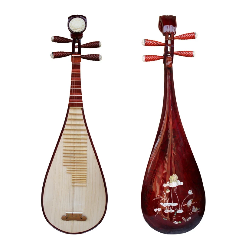 Professional Pipa Lute Instrument Rosewood Pi Pa Chinese Ethnic Musical Instruments Aldult Lute China Style Ukulele Guitar Gifts