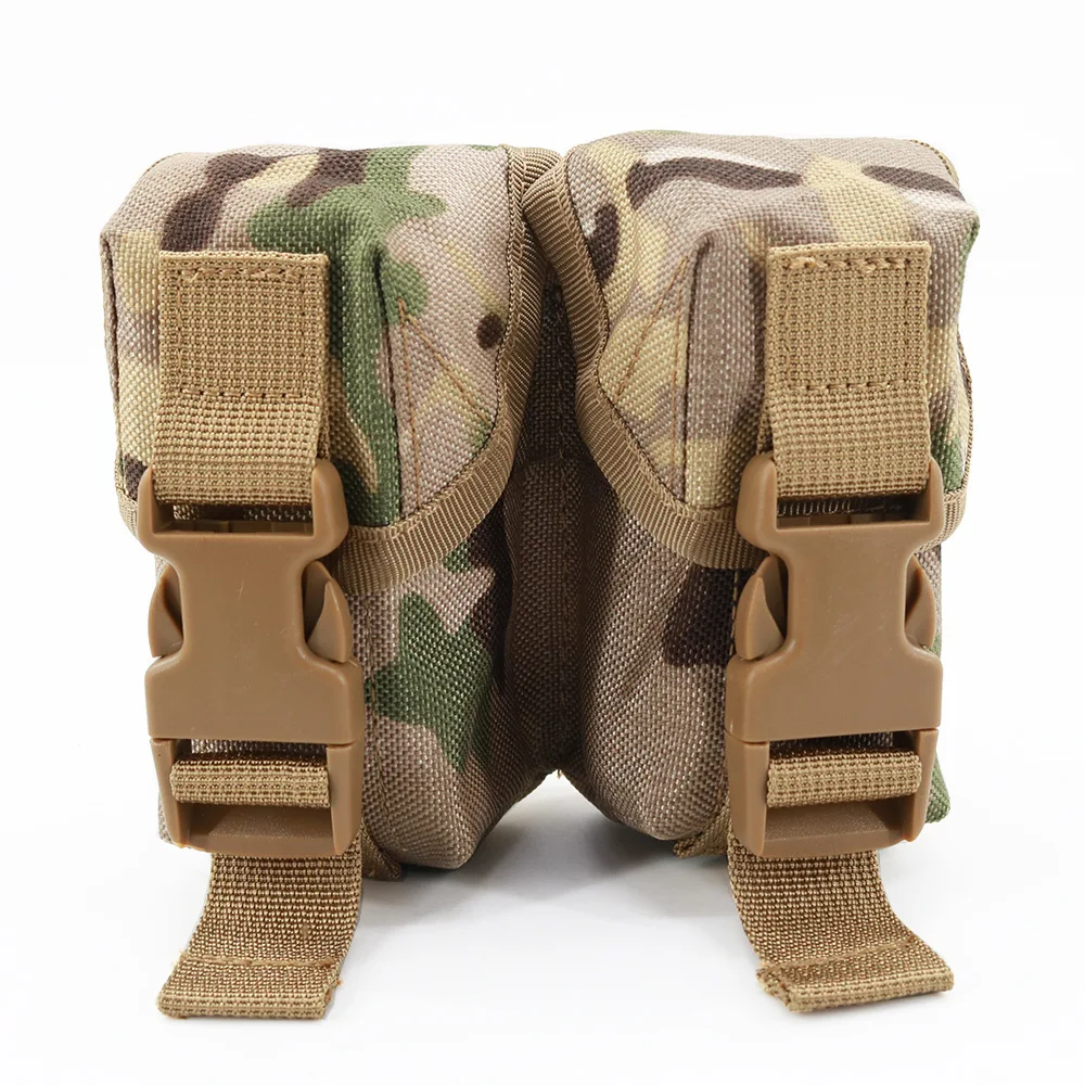 Double Grenade Pouch Double Frag Grenade Holst Tactical Accessory Pouches Molle Small Tool Bag for Hunting Shooting