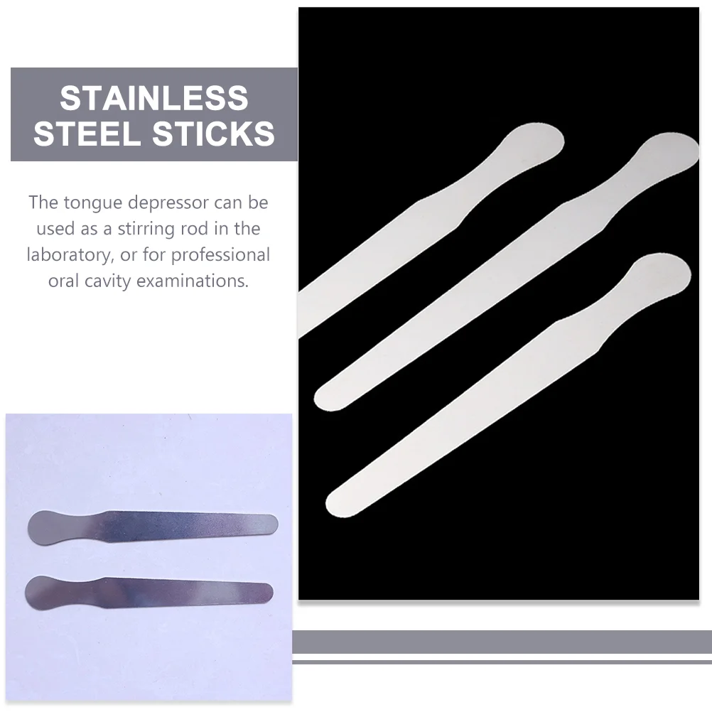 12 Pcs Major Spatula Child Tongue Depressors Mixing Plates 1600X160X020CM Stainless Steel Sticks for