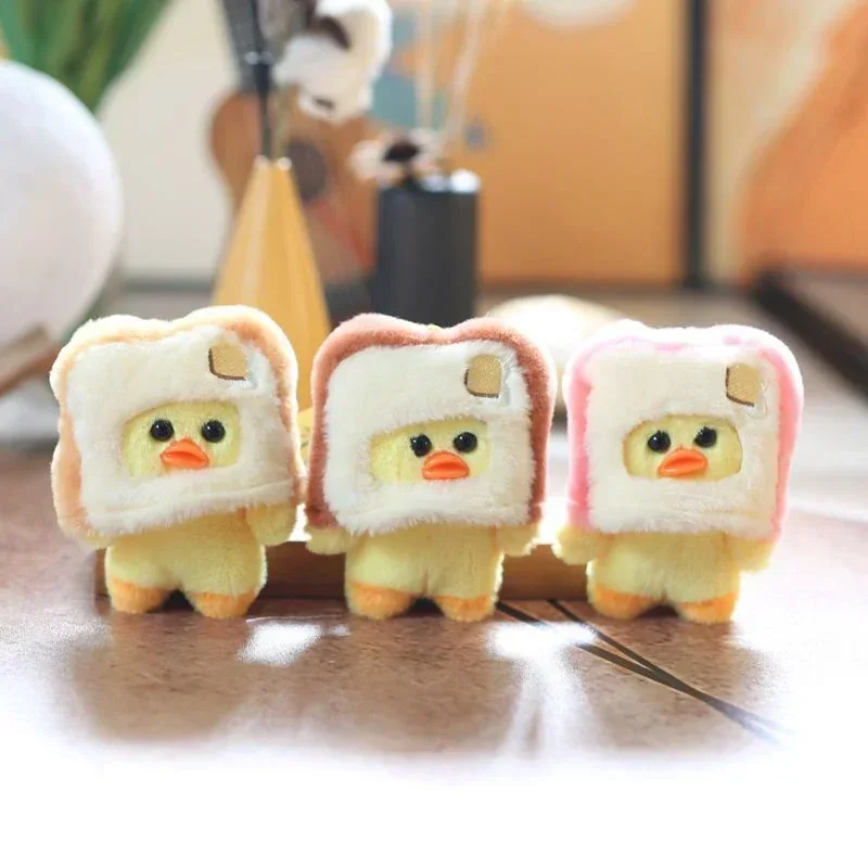Schattige brood eend pluche pop sleutelhanger hanger pluizig knuffel Ragdoll rugzak charme tas hangende ornamenten accessoire kindergeschenken