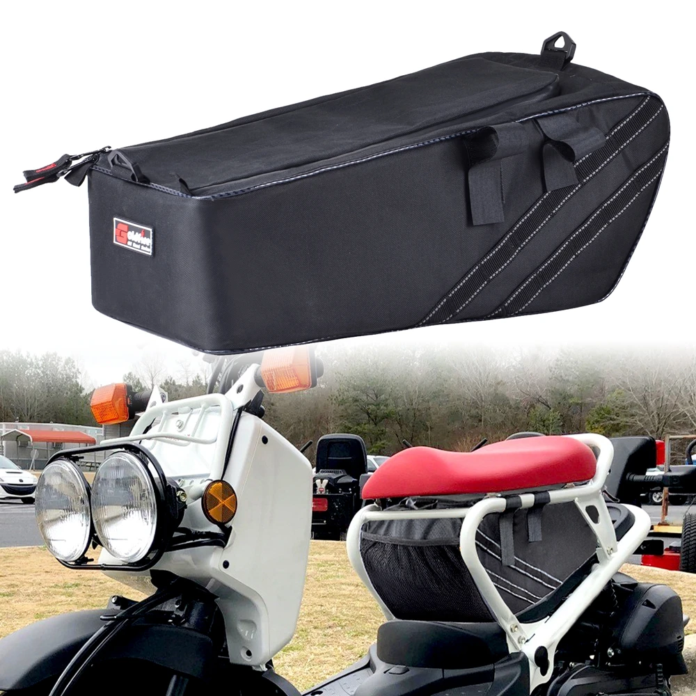 For Honda Ruckus Zoomer NPS50  2010-2021 Black Motorcycle Rear Back Seat Bags Under Seat Cargo Storage Bag Luggage Waterproof