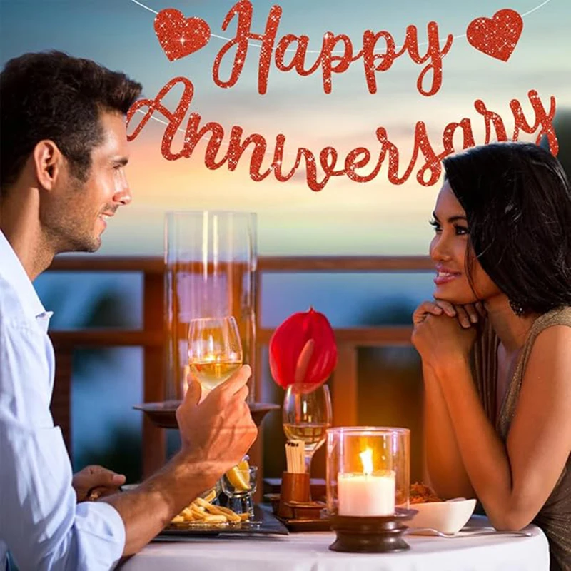 �Happy Anniversary“-Banner, Jubiläums-Party-Dekorationen, wir machen immer noch eine Party-Dekoration zum Hochzeitstag – Detail 6
