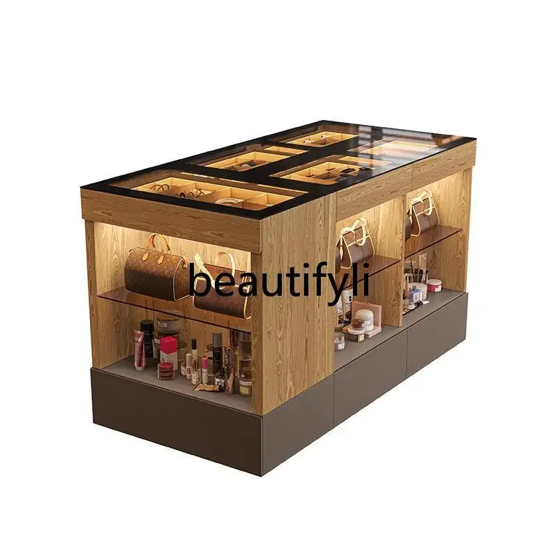 

Cloakroom Center Island Light Luxury Jewelry Display Storage Chest Center Table Home High-End Jewelry Cabinet